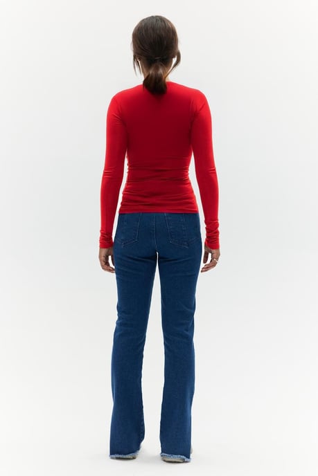 BENU Rode gedrapeerde blouse - Image 2