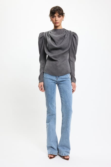 BENU Grijze blouse met knopen - Image 1