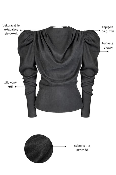 BENU Grijze blouse met knopen - Image 6