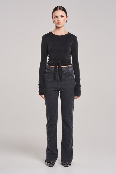 BENU Cupro blus med knytning - Image 1