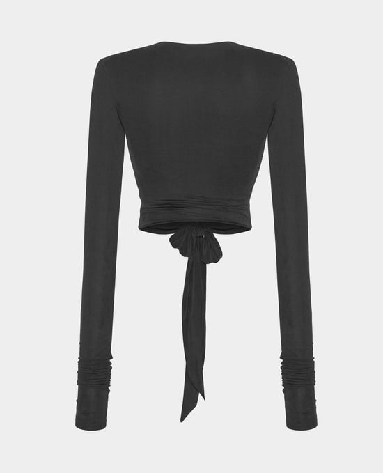 BENU Cupro blus med knytning - Image 4