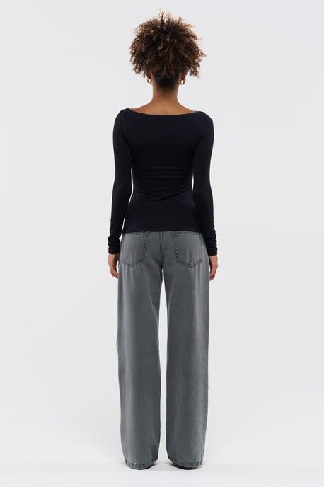 BENU Zwarte blouse met uitgesneden hals - Image 2