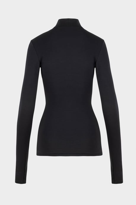 BENU Svart draperad blus - Image 5