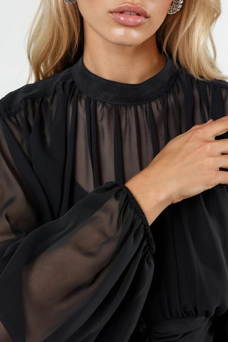 Frilly Turtleneck Mini Dress - Image 6