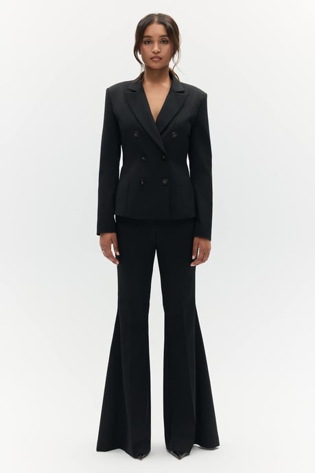 BENU Dames Zwarte Dubbelrijige Blazer - Image 4