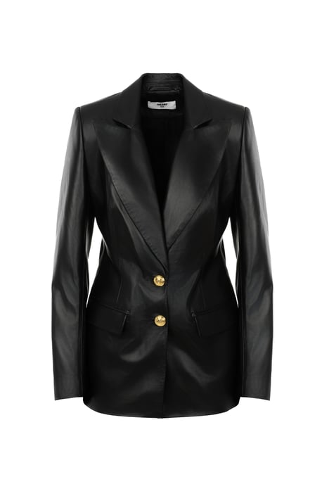 BENU Dames Zwarte Leren Blazer - Image 5
