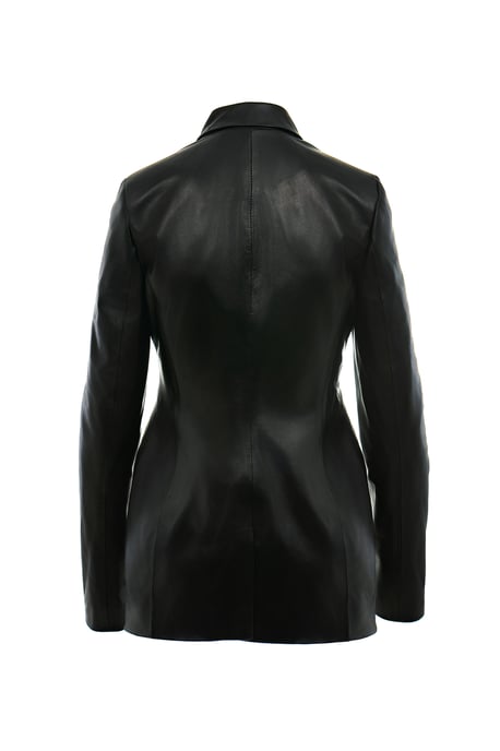 BENU Dames Zwarte Leren Blazer - Image 6