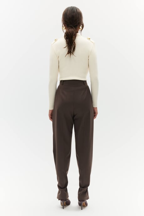 BENU Dames Bruine Elegante Broek met Sluiting bij de Pijp - Image 2