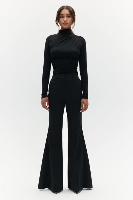 BENU Dames Zwarte Flared Pantalon - Image 1