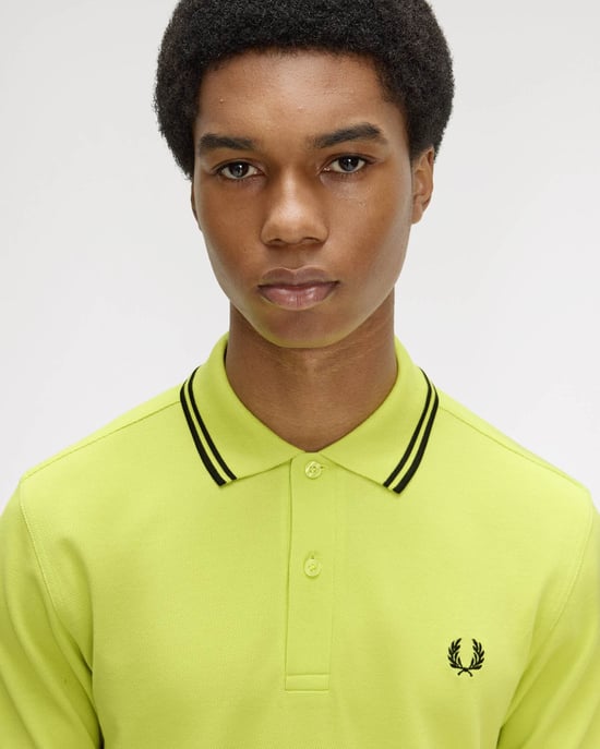 Signature Polo Shirt in Lime Green - Image 3