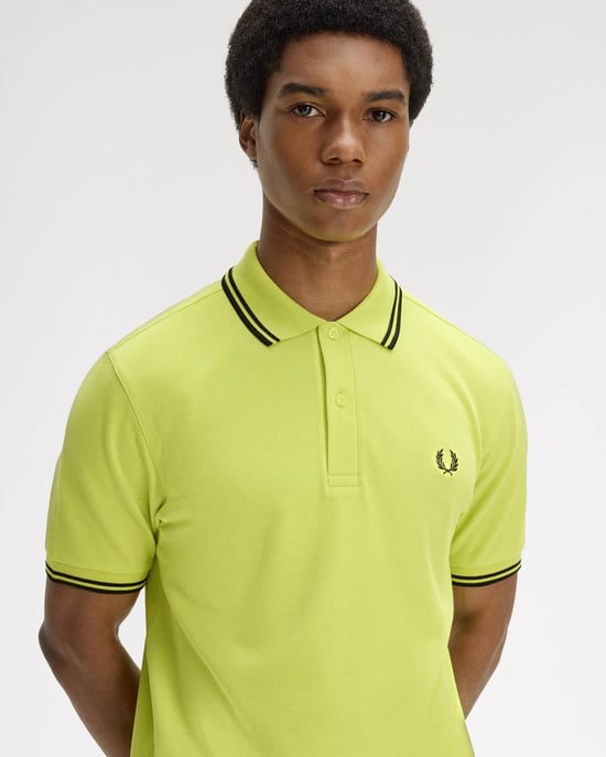Signature Polo Shirt in Lime Green - Image 4