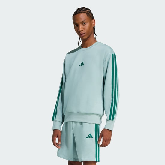Essentials 3-Stripes Fleece Sweatshirt - Image 1