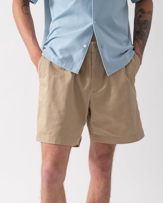 Relaxed Fit Shorts in Tan - Image 3