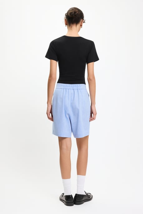 BENU Blauwe linnen shorts - Image 2