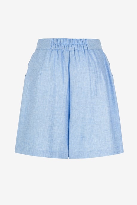 BENU Blauwe linnen shorts - Image 4