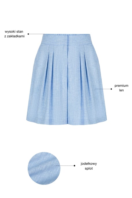 BENU Blauwe linnen shorts - Image 5