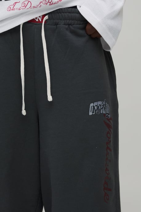 Varsity Raw Hem Washed Jersey Bermuda Jort - Image 4