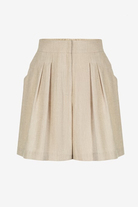 BENU Beige linnen shorts - Image 4