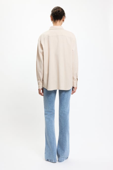 BENU Beige linneskjorta - Image 2