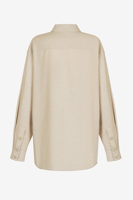 BENU Beige linneskjorta - Image 4