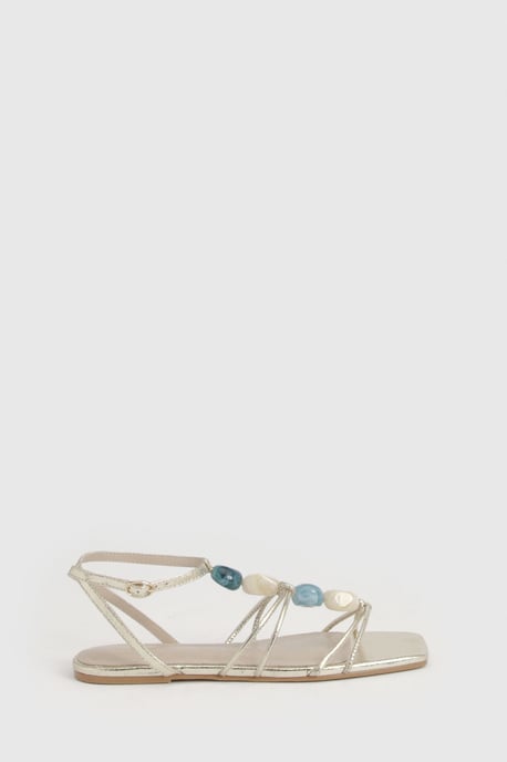 Bead Detail Strappy Sandals - Image 2