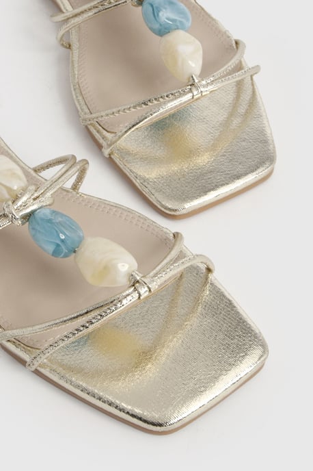 Bead Detail Strappy Sandals - Image 3