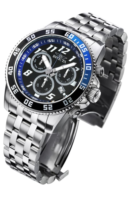 Invicta Pro Diver 20478 Herenhorloge - Quartz Uurwerk - Roestvrij Staal met Zwarte Wijzerplaat - 50 mm - Image 2