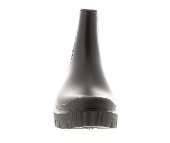 Womens Chunky Ankle Wellies Stamp Slip On black - Image 3
