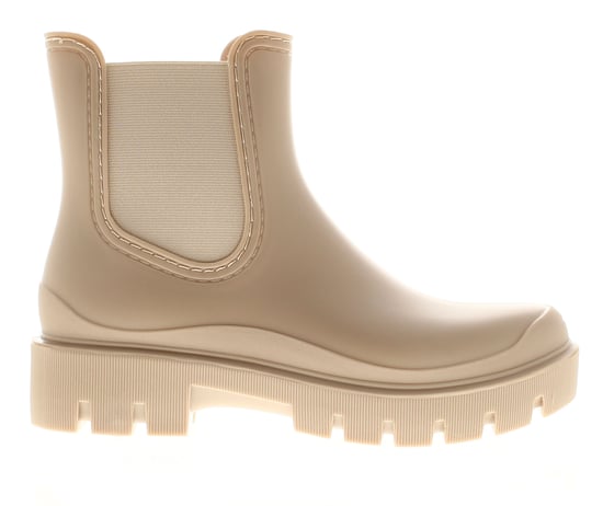 Womens Chunky Ankle Wellies Stamp Slip On nude - Image 2