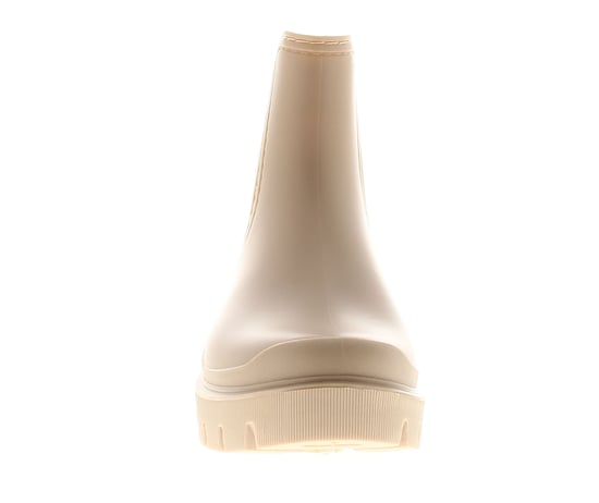 Womens Chunky Ankle Wellies Stamp Slip On nude - Image 3
