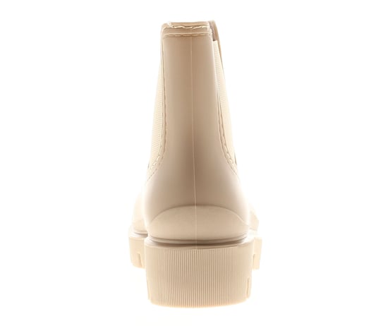 Womens Chunky Ankle Wellies Stamp Slip On nude - Image 4