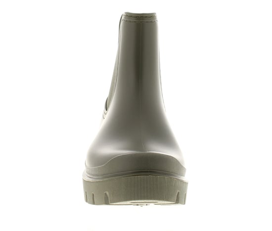 Womens Chunky Ankle Wellies Stamp Slip On khaki - Image 3