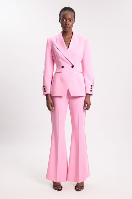 Compact Stretch Sculpted Waist Tailored Blazer - Image 2