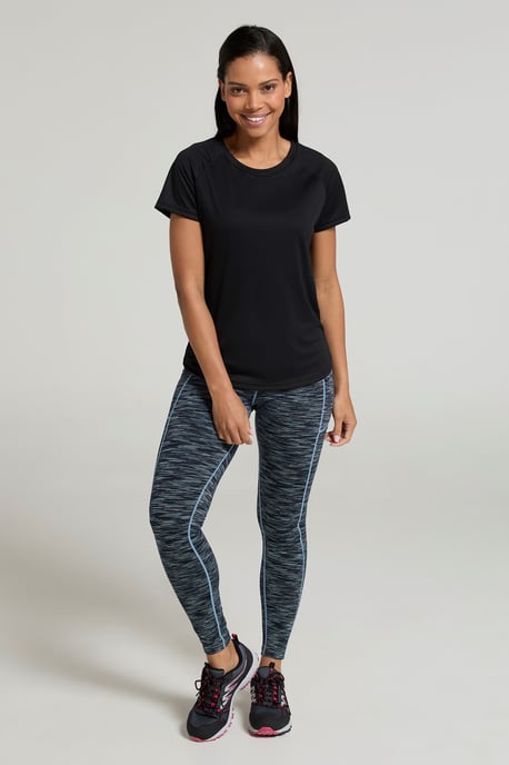 'Endurance' Women's IsoCool T-Shirt Sun Protection Breathable Tee Black - Image 2