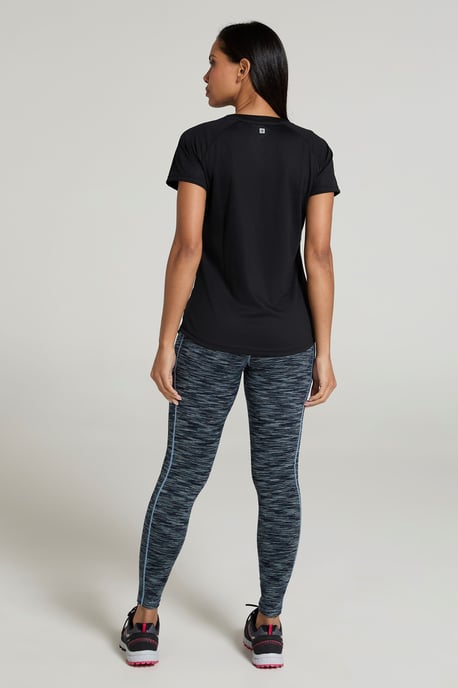 'Endurance' Women's IsoCool T-Shirt Sun Protection Breathable Tee Black - Image 3