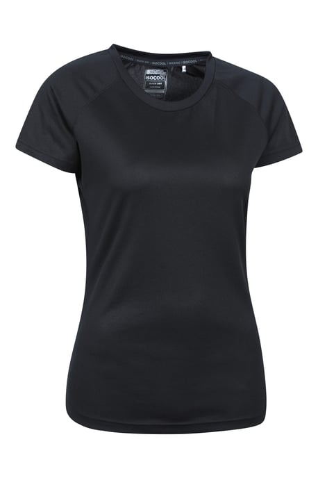 'Endurance' Women's IsoCool T-Shirt Sun Protection Breathable Tee Black - Image 6