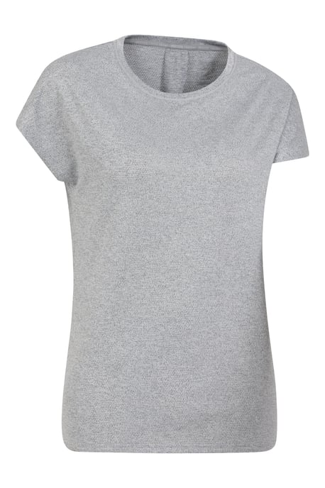 'Flow' Women's Active Top Quick Wicking Comfy Everyday Sports Tee Grey - Image 2