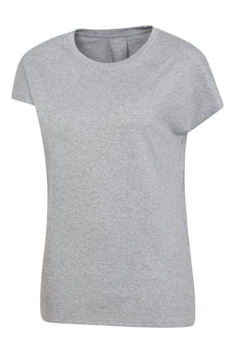 'Flow' Women's Active Top Quick Wicking Comfy Everyday Sports Tee Grey - Image 4
