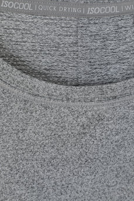 'Flow' Women's Active Top Quick Wicking Comfy Everyday Sports Tee Grey - Image 5