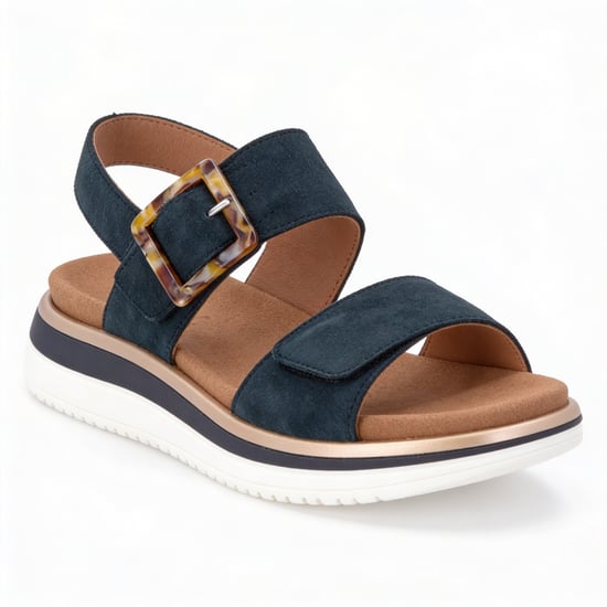Remonte D1j62 Womens Ankle Strap Sandals Blue - Image 2