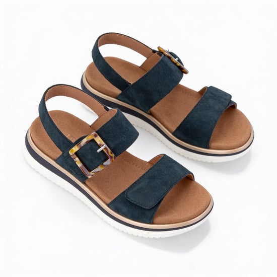 Remonte D1j62 Womens Ankle Strap Sandals Blue - Image 3