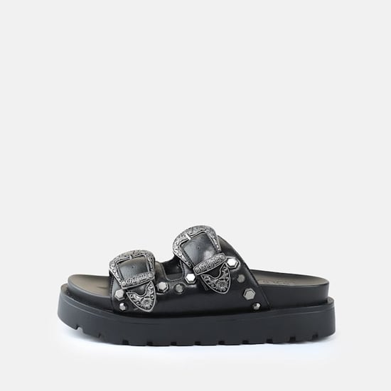 Buffalo Raya Ari West Leather Women's Black Sandals - Image 2
