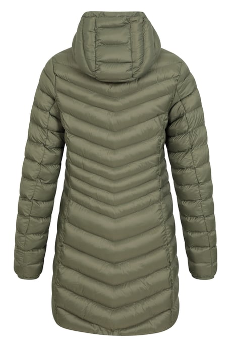 'Florence' Women's Long Padded Jacket Water Resistant Winter Coat Khaki - Image 6