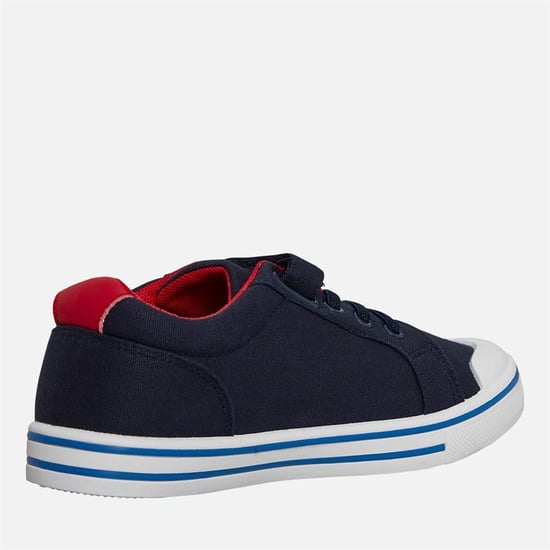 Penguin Junior Rainbow Canvas Navy/Red Trainers - Image 2