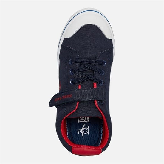 Penguin Junior Rainbow Canvas Navy/Red Trainers - Image 3