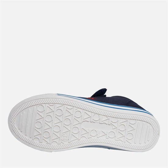 Penguin Junior Rainbow Canvas Navy/Red Trainers - Image 5