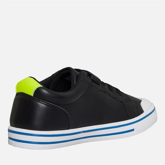 Penguin Junior Rainbow Black/Safety Yellow Trainers - Image 2