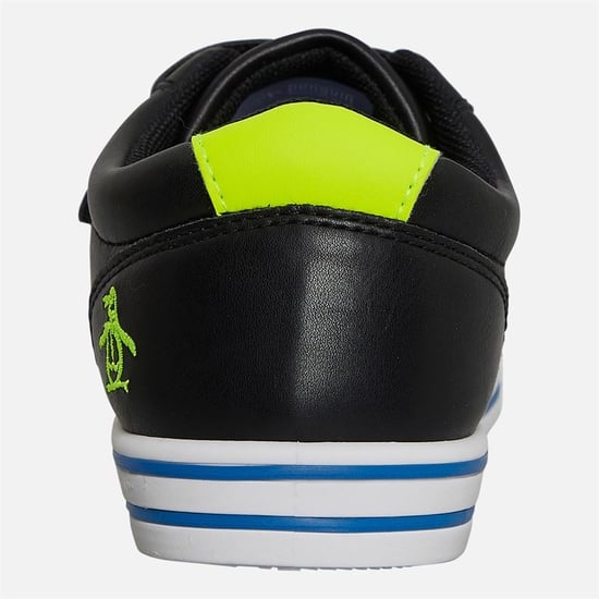 Penguin Junior Rainbow Black/Safety Yellow Trainers - Image 4