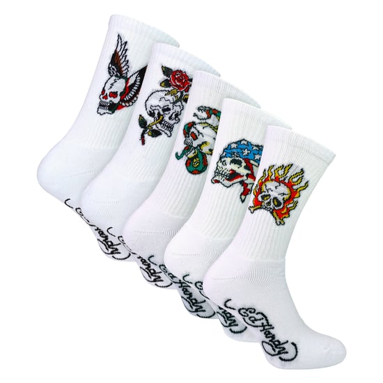 5-pack herrsockor med skallemönster, mjuka, andas, avslappnade strumpor - Image 1