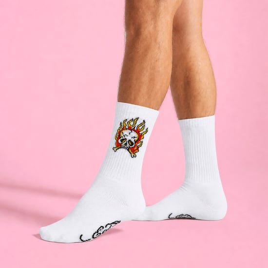 5-pack herrsockor med skallemönster, mjuka, andas, avslappnade strumpor - Image 4